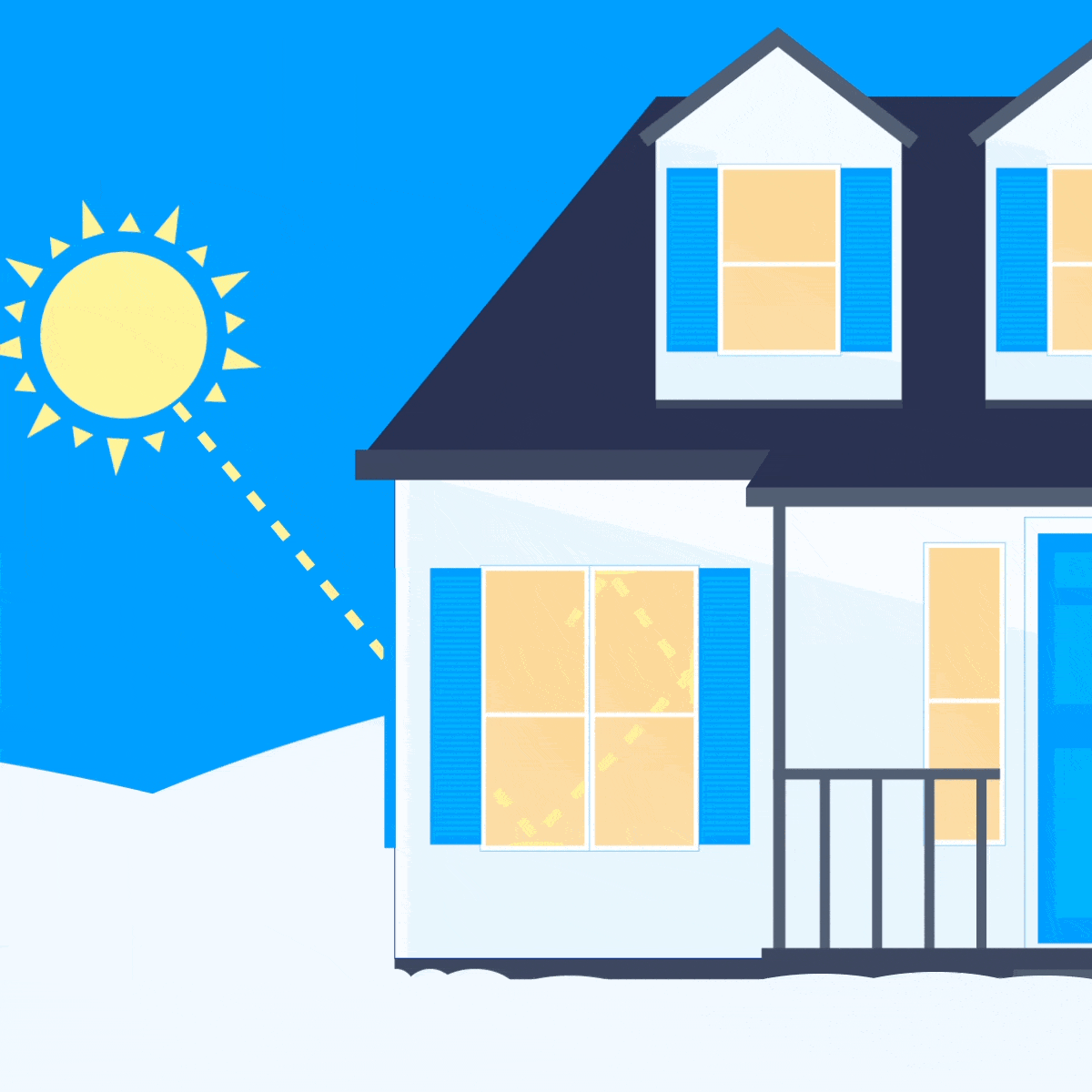 Low-E glass window coatings letting heat in in cold weather and keeping it out in warm weather